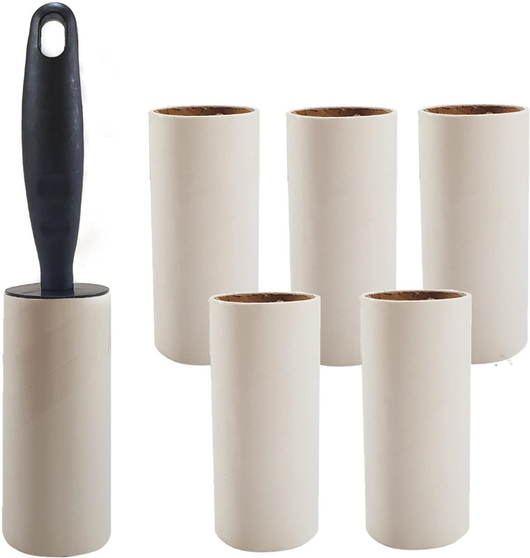 XBEY Lint Rollers Set for Clothes Furniture, Pet Hair Removal 1 Handle with 5 Refills Lint Roller
