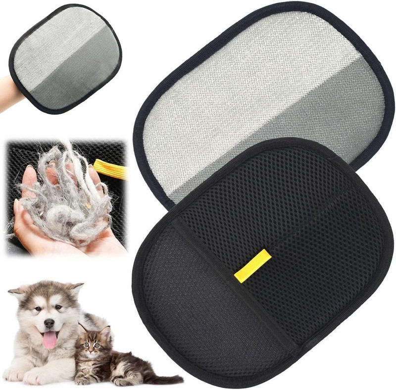 QOZWEID Pet Hair Removal Gloves for Dogs Cats Reusable Grooming clothes Lint Roller