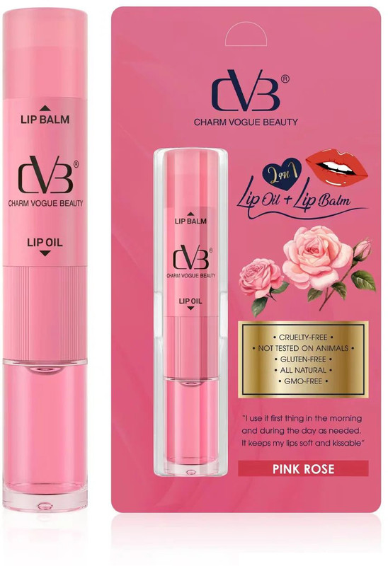CVB C191 Lip oil + Lip Balm (2in1) Pink Rose(Pack of: 2, 12 g)