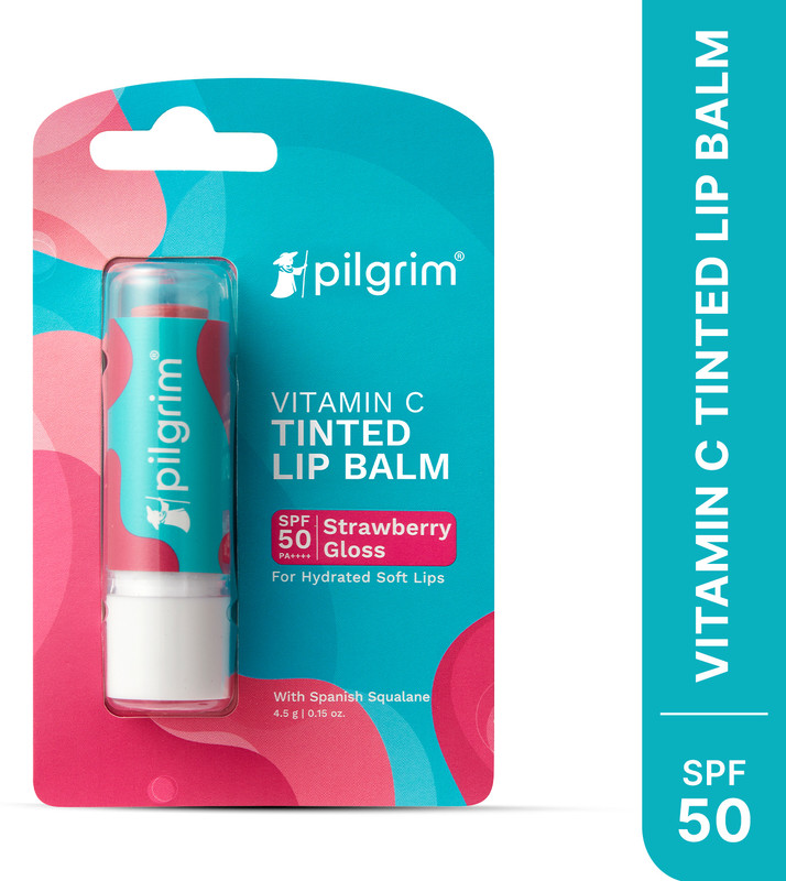 Pilgrim Vitamin C Tinted Lip Balm with Spanish Squalane Strawberry(Pack of: 1, 4.5 g)