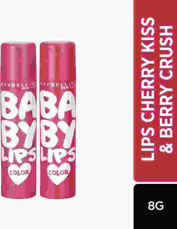 MAYBELLINE NEW YORK Baby Lips Tinted Lip Balm Berry Crush and Cherry Kiss(Pack of: 2, 8 g)