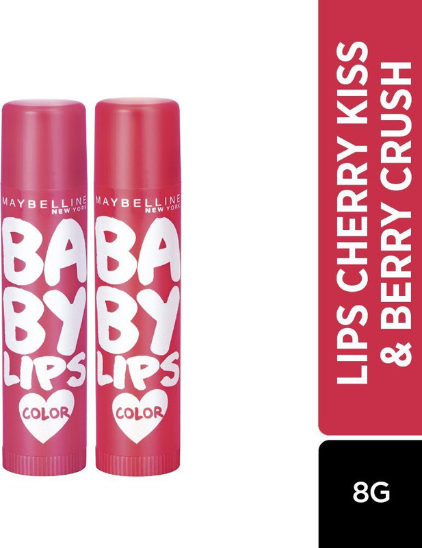 MAYBELLINE NEW YORK Baby Lips Tinted Lip Balm Berry Crush and Cherry Kiss(Pack of: 2, 8 g)