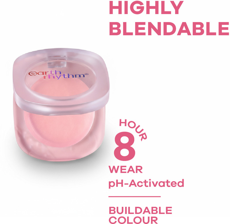 Earth Rhythm Lip & Cheek Glass Tint with Vitamin E Long-lasting, Highly Blendable, Non Greasy pH Activated(Pack of: 1, 5 g)