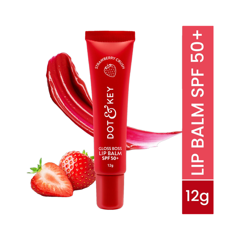 Dot & Key SPF 50 Lip Balm for Moisturization,Soft,Naturally Pink Lips,Strawberry Strawberry(Pack of: 1, 12 g)