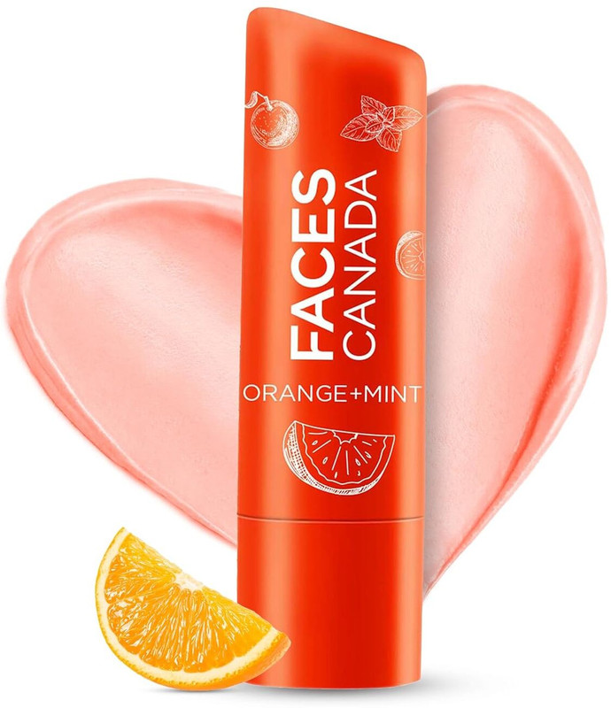 FACES CANADA Color Tinted Lip Balm | 12HR Moisture | SPF 15 Orange Mint(Pack of: 1, 4.5 g)