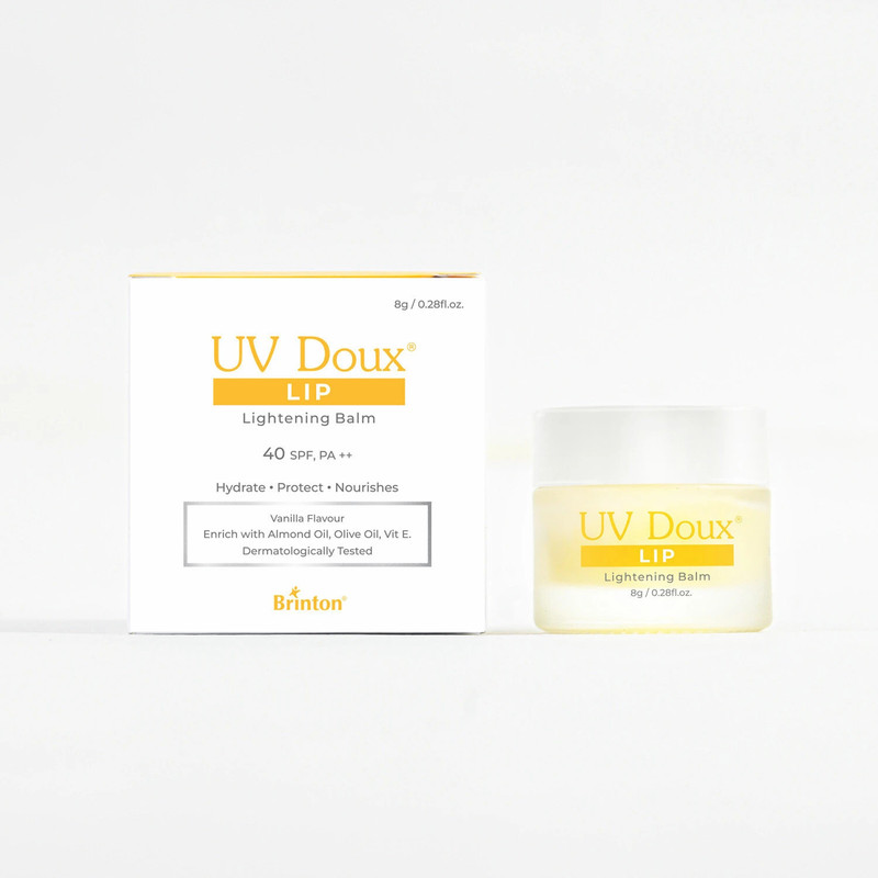Brinton UV Doux Lip Lightening Balm SPF 40 PA ++ with Almond Oil, Olive Oil & Vitamin E Vanilla(Pack of: 1, 8 g)