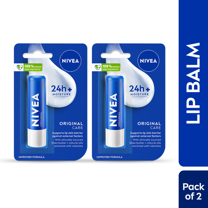 NIVEA Essential Care Lip Balm Combo(Pack of: 2, 9.6 g)