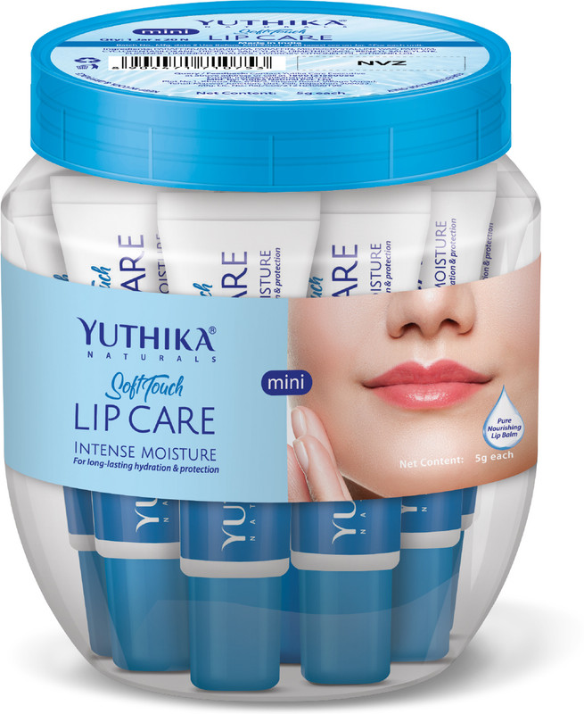 Yuthika Soft Touch Lip Balm Clear 5g Each Hydrates & Moisturizes (20 Tubes in 1 Jar) Lip Balm(Pack of: 1, 100 g)