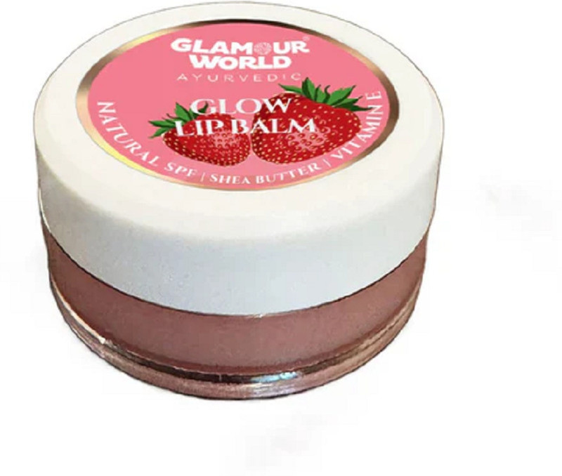 Glamour World Ayurvedic Lip Balm - Hydrates, Repairs, Protects, Enhances Natural Glow Strawberry(Pack of: 1, 6 g)