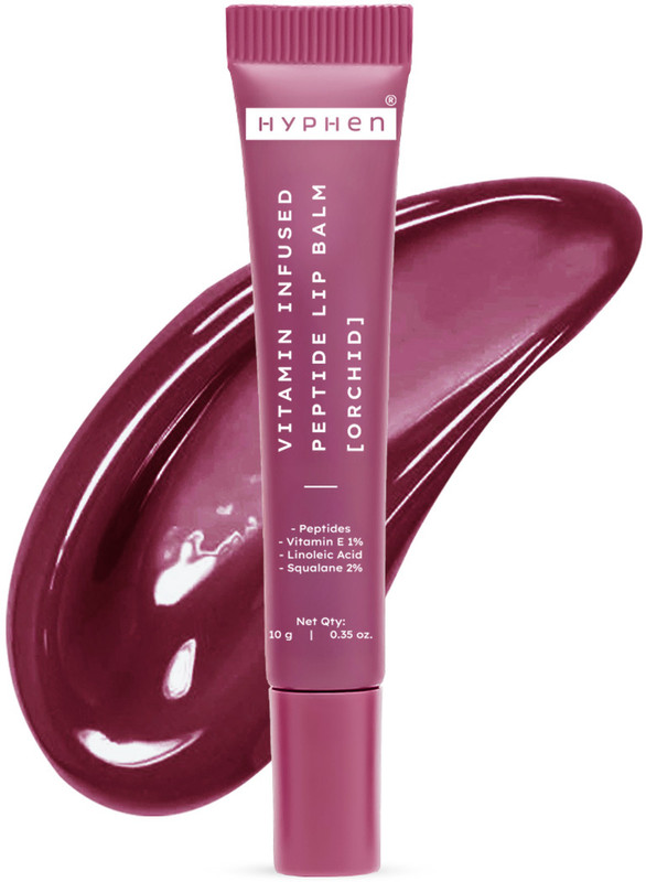 HYPHEN Tinted Lip Balm | Brightens Dark Lips | 1% Vitamin E, Peptide | Orchid, Mauve Orchid(Pack of: 1, 10 g)