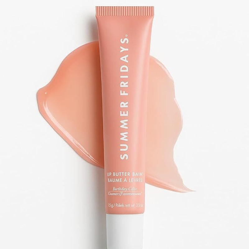 Summer Fridays Tinted Lip Butter Balm – Conditioning Vegan Lip Balm Birthday Cake(Pack of: 1, 15 g)