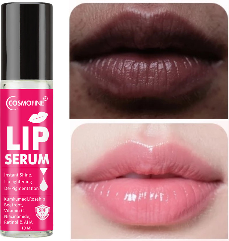 cosmofine Lip Serum Roll On Repairs Chapped Lips Brightens Dark Lips Beetroot(Pack of: 1, 10 g)