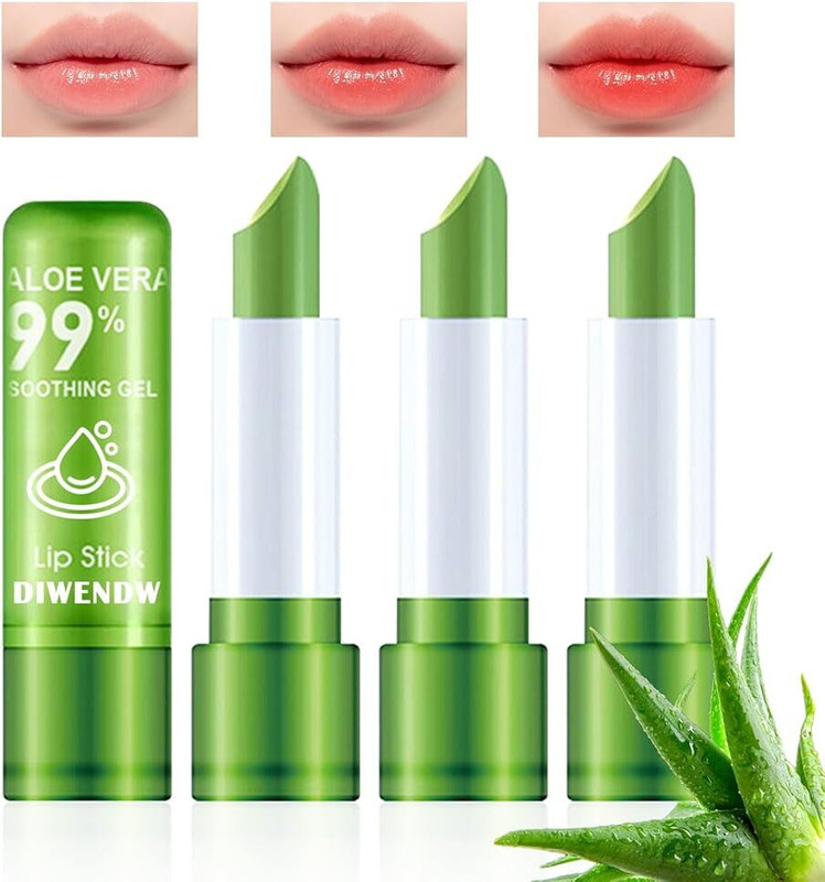 HSNAYIR Alovera lipstick Lip Gloss (pink magic lipstick) (PINK, aloe vera(Pack of: 3, 12 g)