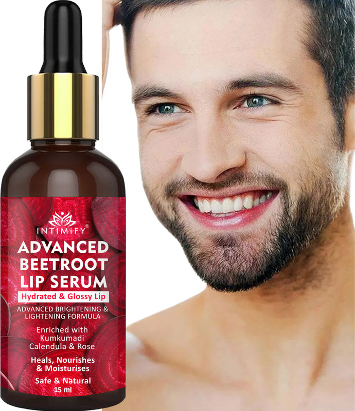 INTIMIFY Beetroot Lip Serum for Dark, Chapped & Pigmented Lips Men And Women Beetroot(Pack of: 1, 15 g)