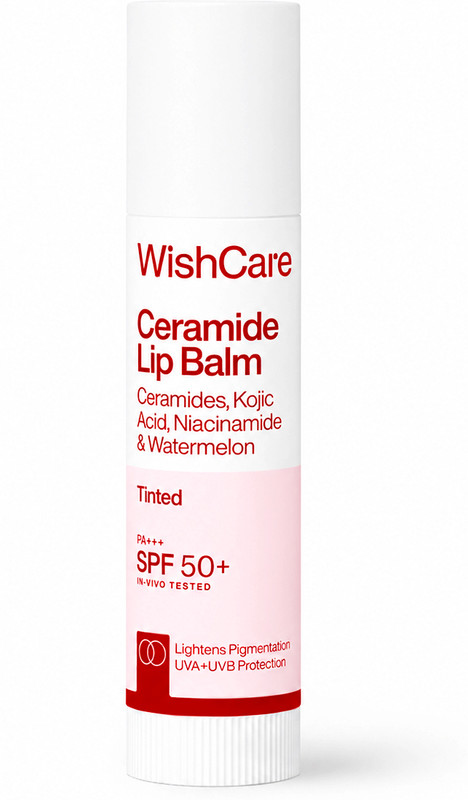 WishCare Tinted Lip Balm SPF50 PA+++ For Women|Brightening & Hydrating |In-Vivo tested Watermelon(Pack of: 1, 5 g)