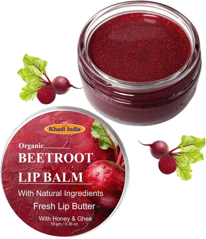 vedimatic Khadi 100% Herbal Beetroot Lip Balm With Spf 20++ For Moisture & Lightens Beetroot(Pack of: 1, 10 g)