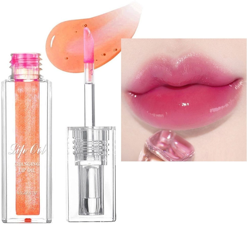 tanvi27 Color Changing Pink Shine Long lasting Lip Gloss Orange(Orange)
