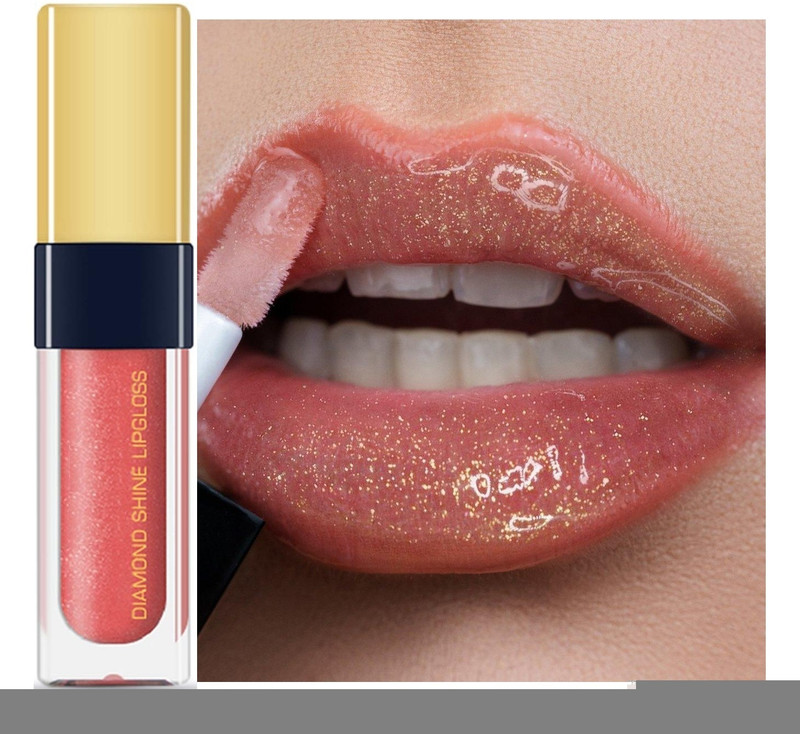 Emijun Lightweight & High Shine Metallic Waterproof Lip Gloss(PINK)