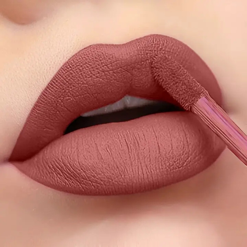 Bella Bloom Minimalist waterproof liquid lipstick, long-lasting and matte finish(Nude, 5 ml)