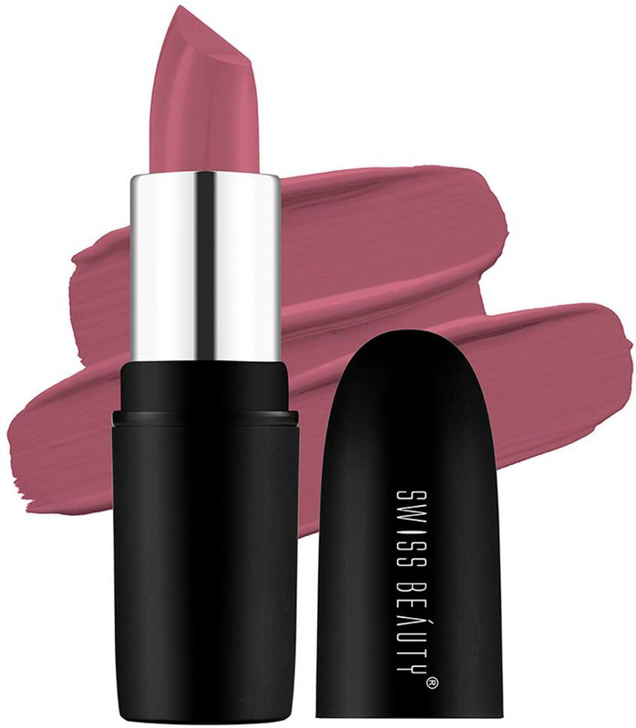 SWISS BEAUTY Pure Matte Creamy Lipstick | Non Drying Pigmented | Smooth Long Lasting(Lust On, 3.8 g)