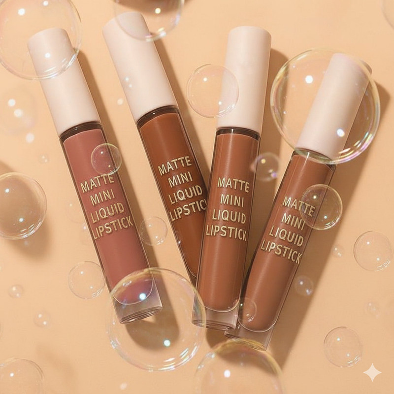 KENAJOT Lipstick Set – Pack of 4 Matte Nude Edition(Mauve Pink, Terracotta Brown, Chocolate Brown, Cool-Toned Nude, 16 ml)