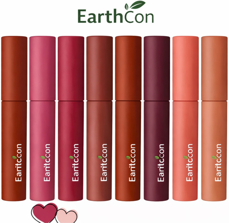 Earthcon Long Wear Non Transfer Matte Lipstick(Multicolor, 16 ml)
