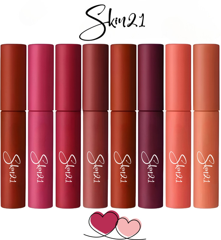 skin21 Waterproof Non Transfer Matte Liquid Lipsticks(Multicolor, 32 ml)
