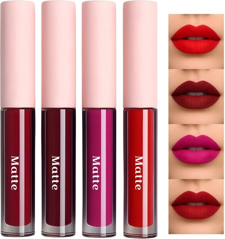 Everwey Matte Finish Long Lasting Waterproof Lipsticks(Multicolor, 16 ml)