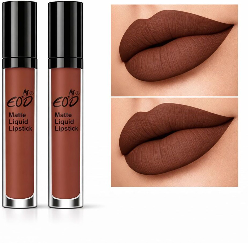 EOD Matte Liquid Lipstick Duo | Smooth Matte All Day Wear(Brown, 6 ml)