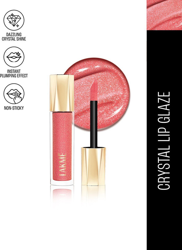 Lakmé Glitterati Lip Glaze 204 Frosted Rose 5ml(Frosted Rose, 5 ml)