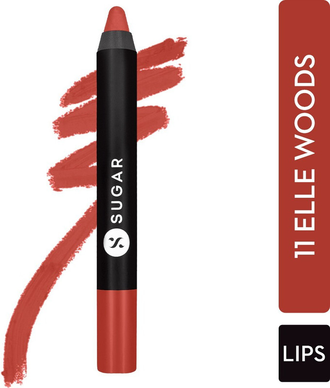 SUGAR Matte As Hell Crayon Lipstick(11 Elle Woods (Brown Nude), 2.8 g)