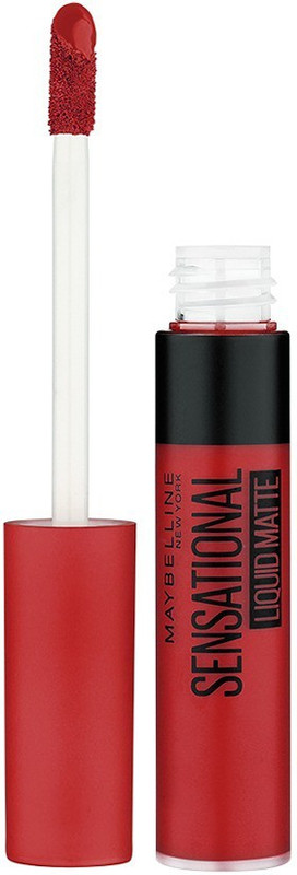 MAYBELLINE NEW YORK Sensational Liquid Matte Lipstick, 14 Red Serenade, 7 ml - Liquid Lipstick Shades Delivering Intense Matte Color Effect(14 Red Serenade, 7 ml)