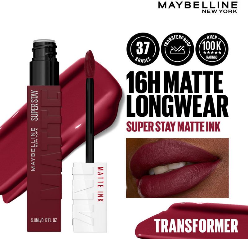 MAYBELLINE NEW YORK Super Stay Matte Ink Liquid Lipstick(Transformer, 5 ml)