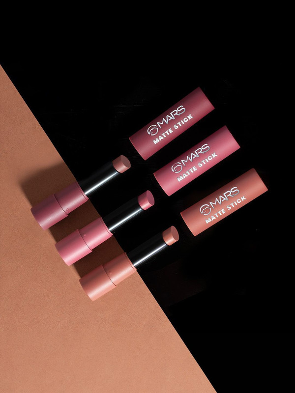 MARS 3 and Matte Lipstick Box Set(Peaches and Nudes-02, 9.6 g)