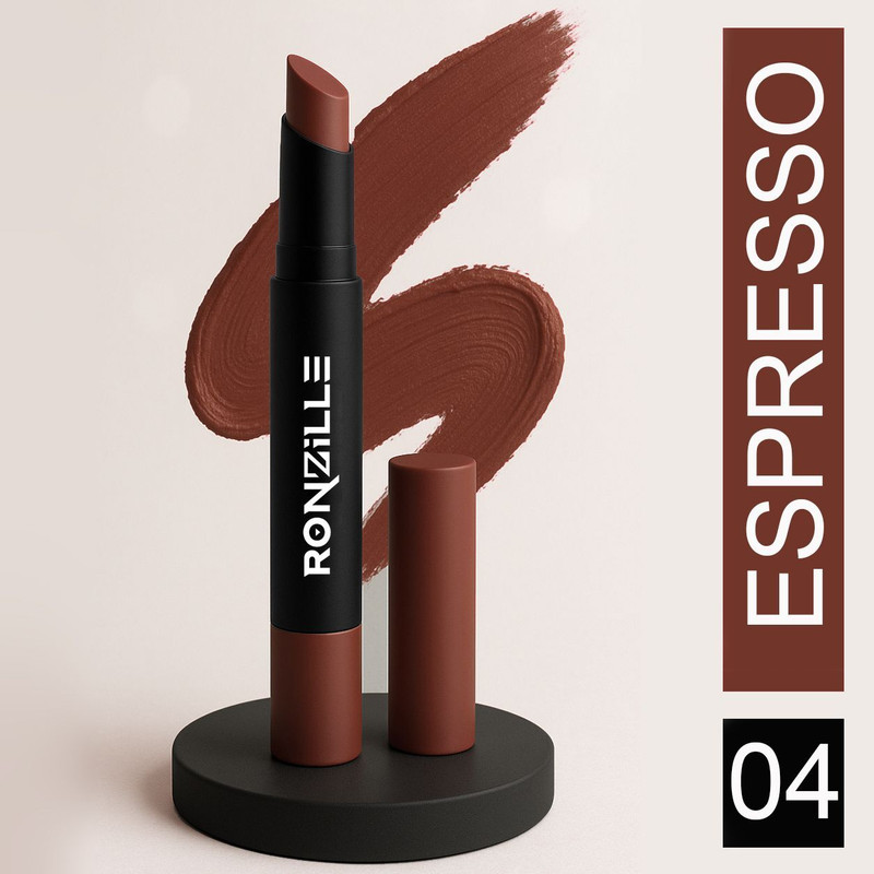 RONZILLE Long Stay Lip Crayon Matte Finish- (Shade -04)(Espresso, 2 g)