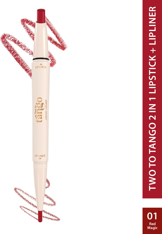 Glam21 Two To Tango Lipstick+LipLiner Duo | Smudgeproof Non-Transfer Matte Finish(Red Magic, 0.65 g)