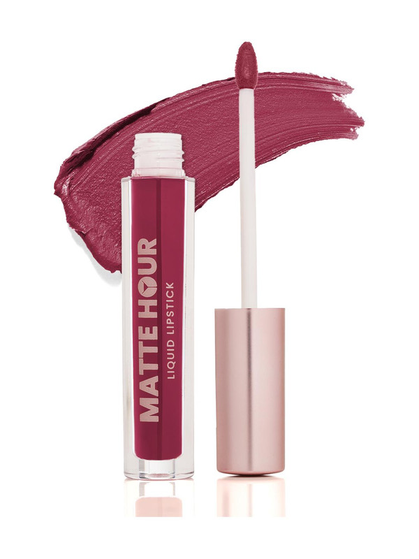 SWISS BEAUTY Matte Hour Liquid Lipstick | Non Transfer | Waterproof | 10H Long Wear(Berry Fizz, 4.2 ml)