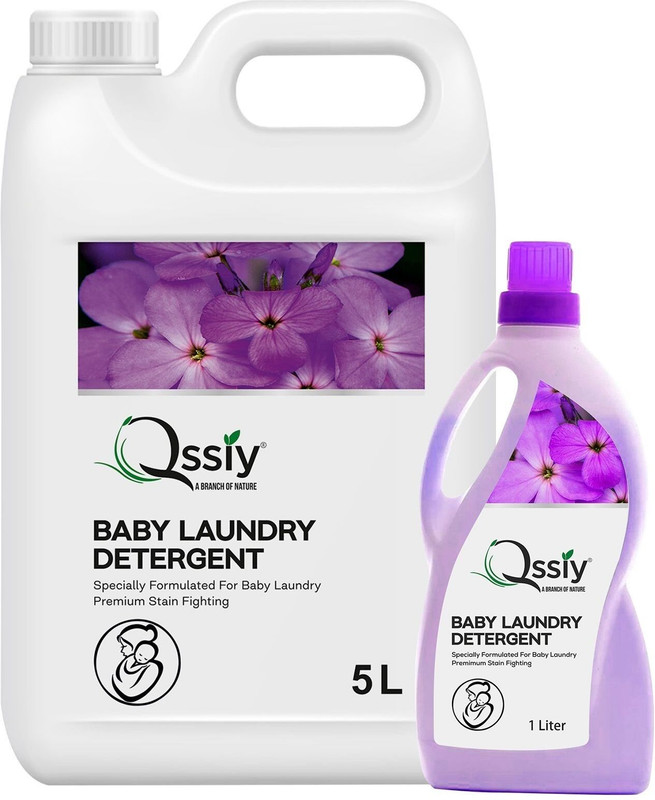 QSSIY Baby Detergent, Baby Liquid Laundry Detergent Lavender Liquid Detergent(2 x 3 L)