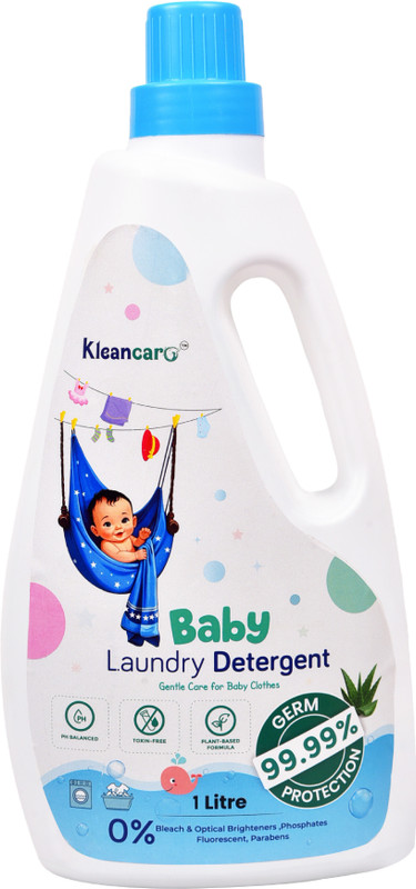 kleancaro Baby Detergent For Clothes 1 Litre | Anti-Bacterial & pH Balanced Fresh Liquid Detergent(1 L)