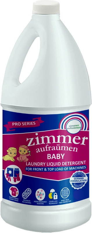 zimmer aufraumen Pro Baby Laundry Liquid Detergent, Low foaming, for Top & Front Load Machines. Floral Liquid Detergent(1 L)