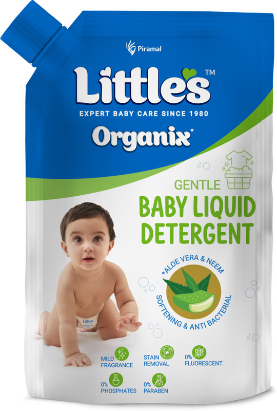 Little's Organix Gentle Baby Liquid Detergent with Aloe Vera and Neem, refill Floral Liquid Detergent(1 L)