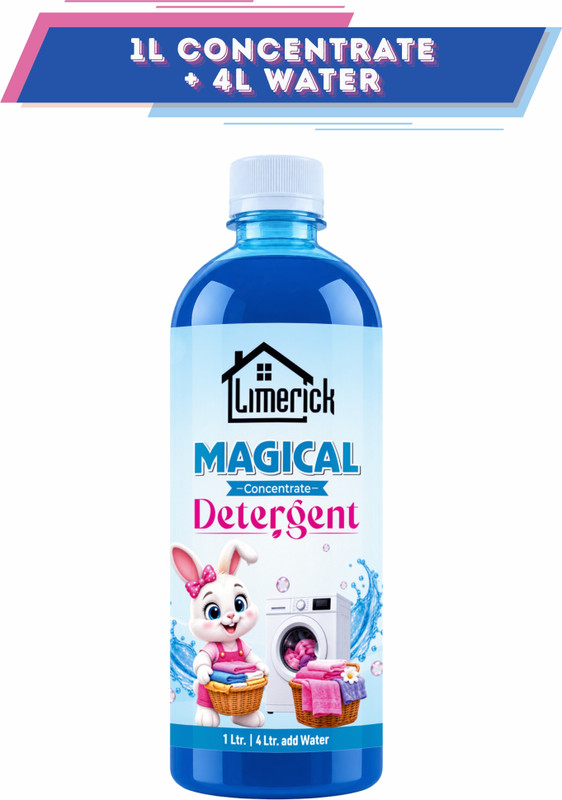 LIMERICK Magical Pro Care Concentrated Laundry Liquid 1L Fresh Liquid Detergent(1 L)