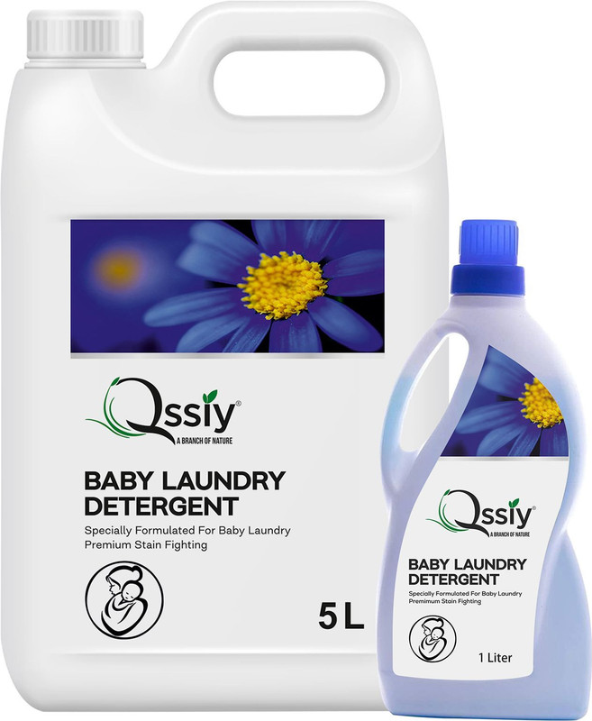 QSSIY Fresh Baby Detergent Liquid 6L | Dermatologically Tested, For Sensitive Skin Rose Liquid Detergent(2 x 3 L)