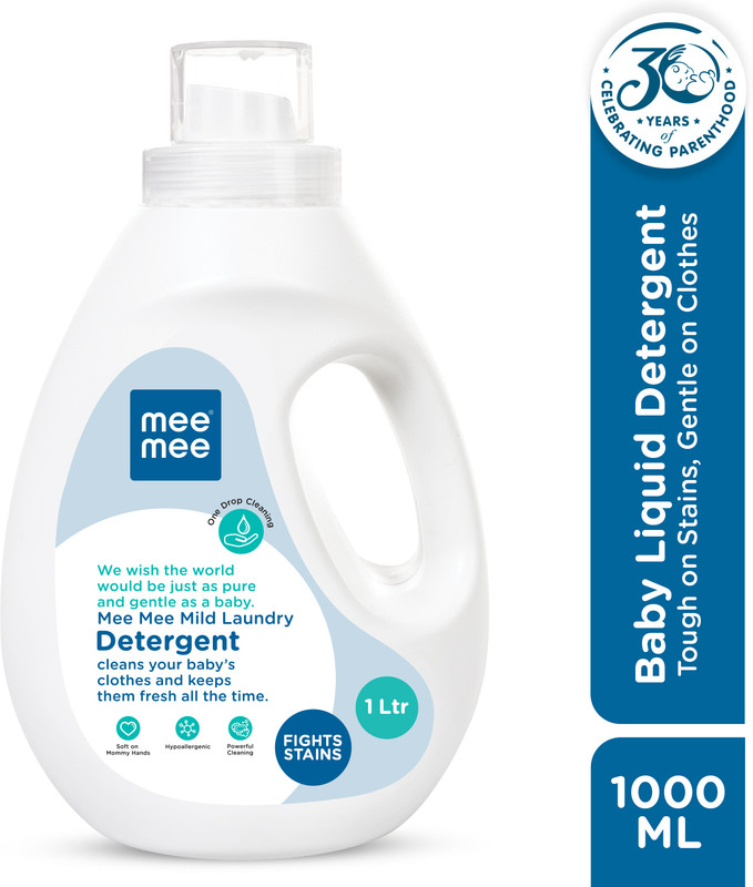 MeeMee Mild Baby Laundry Ph Balanced Safe for Baby's Skin & Anti-Bacterial Fight Stains Multi-Fragrance Liquid Detergent(1000 ml)