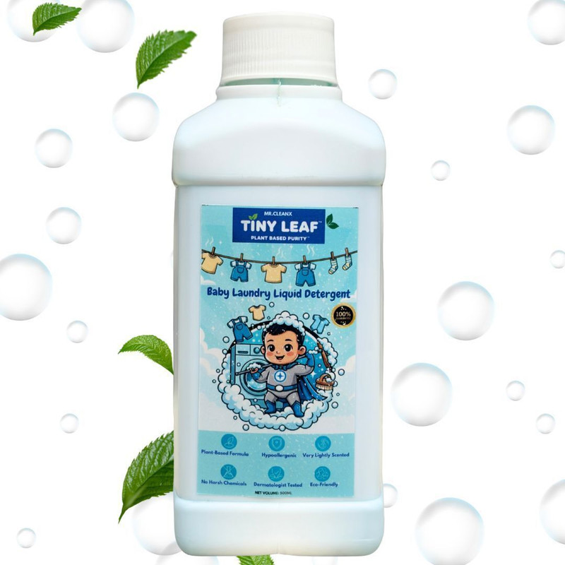 MR.CLEANX Tiny Leaf Baby Liquid Detergent Fresh Liquid Detergent(500 ml)