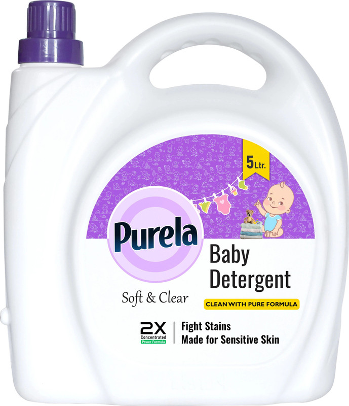 PURELA Baby Clothing Detergent, Multi-Fragrance Baby Liquid Laundry Detergent Lavender Liquid Detergent(5 L)