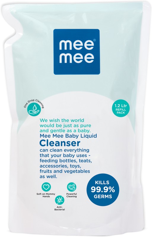 MeeMee Baby liquid cleanser for bottle ,food grade,accessories ,vaggie, kills 99% germ Liquid Detergent(1.2 L)