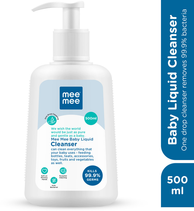 MeeMee Baby Cleanser Kills 99.9% Germs for Baby Accessories, Fruits, Toys & Veggies Liquid Detergent(500 ml)