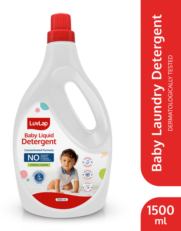 LuvLap Baby Laundry Detergent 1500ml, pH Balanced Anti bacterial Dermatological tested Liquid Detergent(1500 ml)