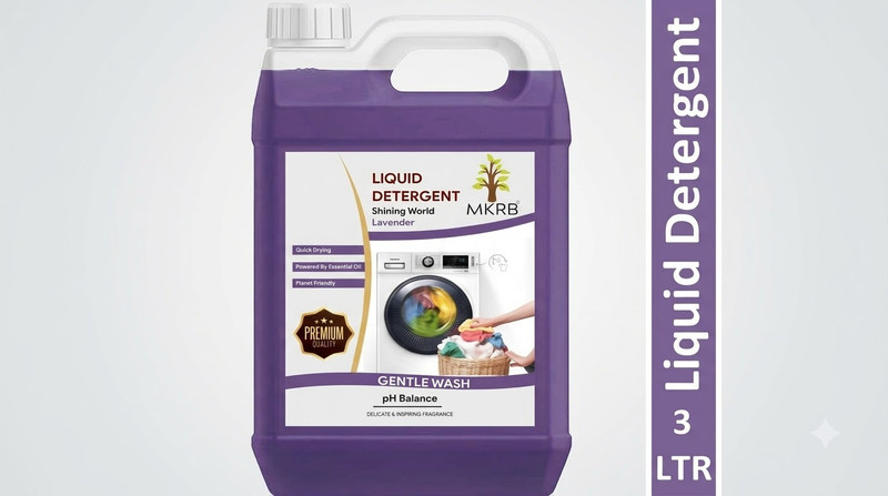 MKRB top load and front load liquid detergent, machine, Wash Detergent . Lavender Liquid Detergent(3000 ml)